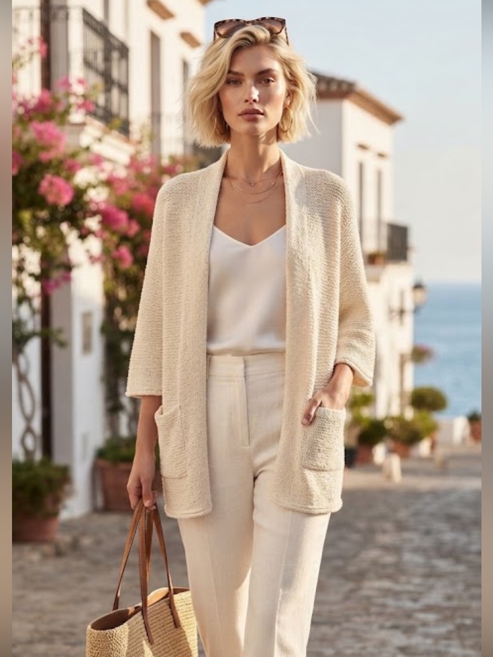 NWOT Ann Taylor Loft 100% Cotton Knit Open Cardigan